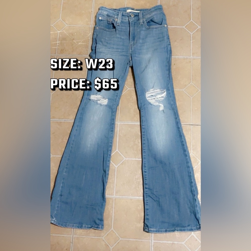 Distressed Flare Jeans